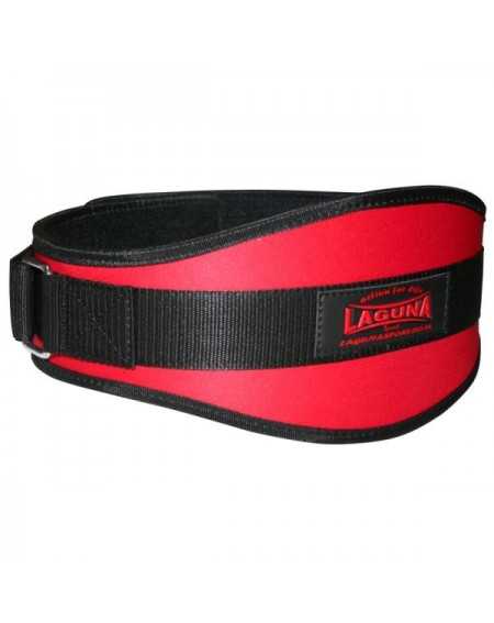 LAGUNA SPORT CINTURON MUSCULACION NEOPRENO ROJO