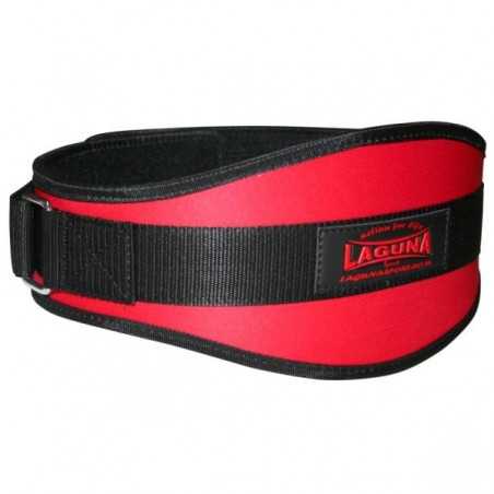 LAGUNA SPORT CINTURON MUSCULACION NEOPRENO ROJO