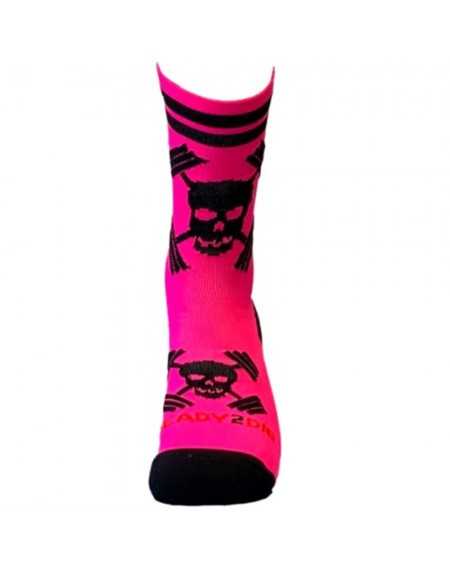 READY2DIE WODSOCKS BIG SKULLS ROSA 1