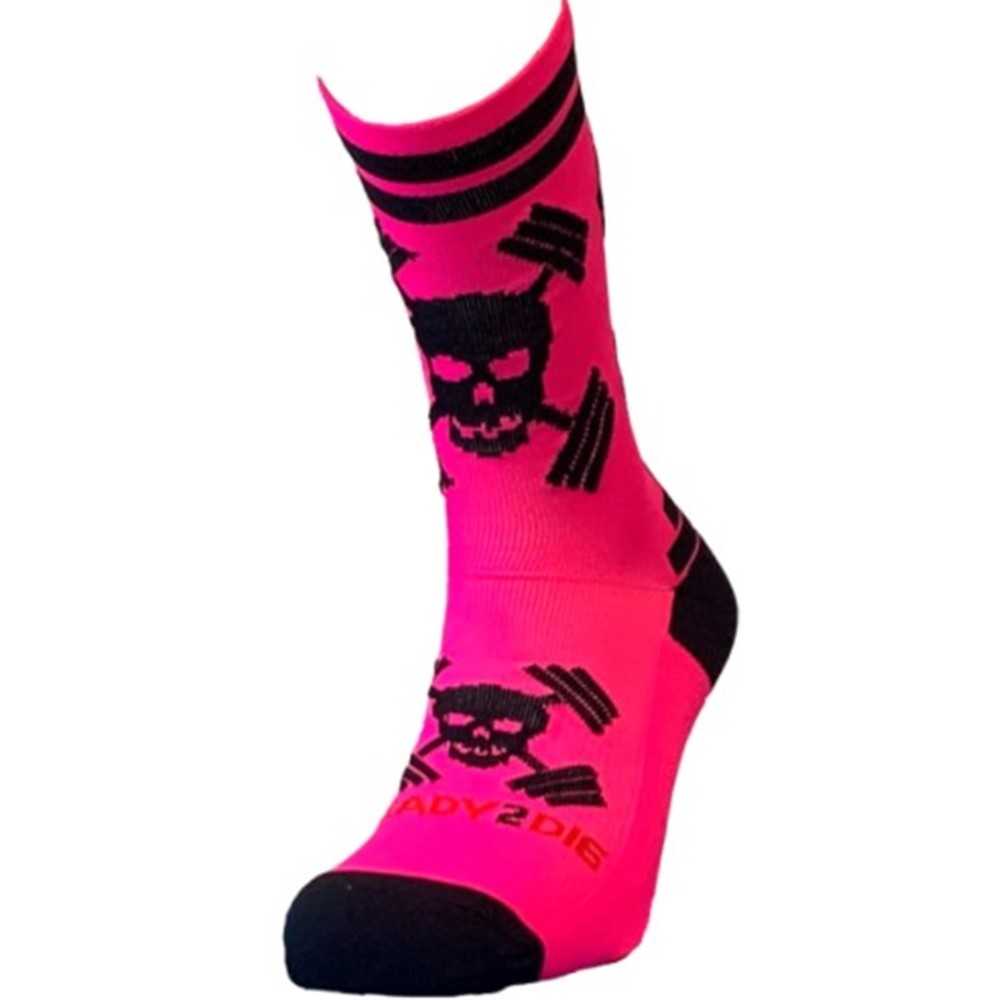 READY2DIE WODSOCKS BIG SKULLS ROSA 2